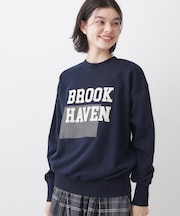 【洗える】オーガニックコットン裏毛ロゴスウェット