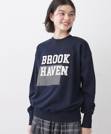 【洗える】オーガニックコットン裏毛ロゴスウェット