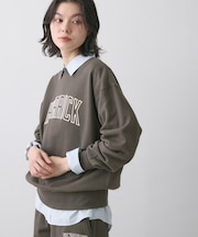 【ユニセックス/セットアップ可】オーガニック裏毛ロゴスウェット