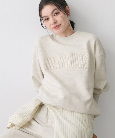 【ユニセックス/セットアップ可】オーガニック裏毛ロゴスウェット