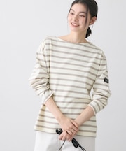 【洗える】クルーネックボーダーカットソー