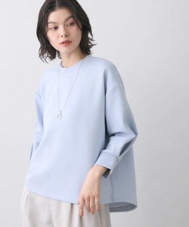 【洗える】8分袖ボンディングカットソー