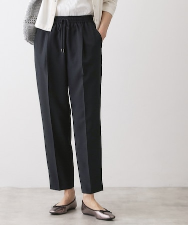 【接触冷感/ウエストゴム/洗える】イージーテーパードパンツ