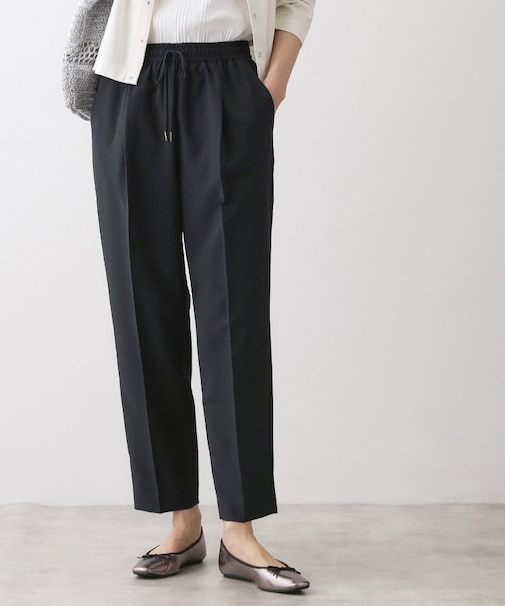 【接触冷感/ウエストゴム/洗える】イージーテーパードパンツ