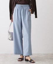 【接触冷感/ウエストゴム/洗える】イージーワイドパンツ