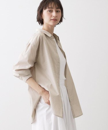 【洗える】高密度ベーシックシャツ