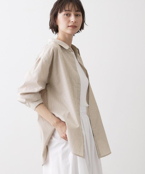 【洗える】高密度ベーシックシャツ