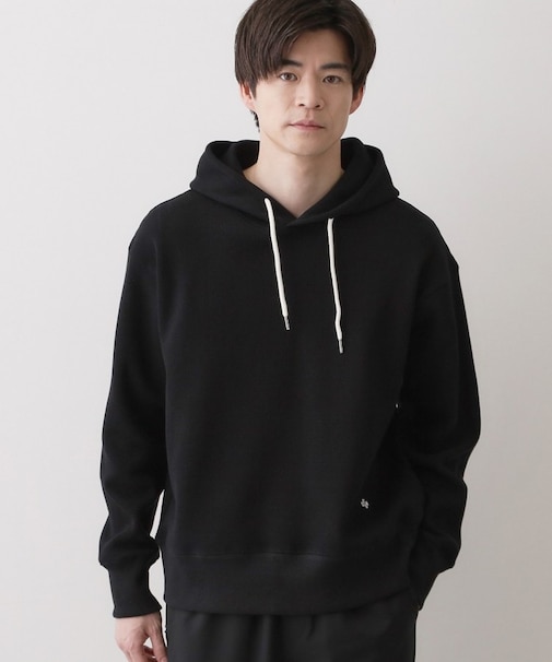 【ユニセックス/洗える】ワッフルフードスウェット