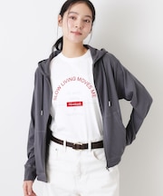 【ユニセックス/洗える】ドライタッチコットンジップパーカー