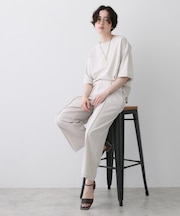 【2点セット/洗える】ジョーゼットセットアップ