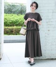 【2点セット/汗シミ防止】ミニ裏毛セットアップ