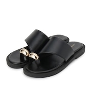 メタルアクセントサムリングサンダル