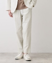 サッカー素材 テーパードパンツ