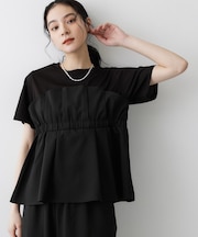 【セットアップ可/UVカット/洗える】ビスチェドッキングTシャツ