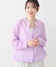 【洗える】ドロストリングシアーシャツ