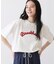 【ユニセックス/洗える】ネップロゴ刺繍Tシャツ