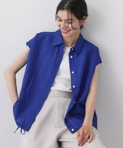 リネンブレンドフレンチシャツ