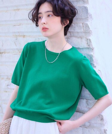 【9色展開/接触冷感/UVカット】ドライタッチサマーニットT