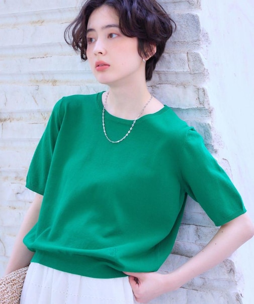 【9色展開/接触冷感/UVカット】ドライタッチサマーニットT