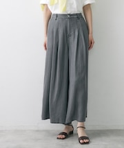 テンセルデニム タックワイドパンツ