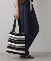 【マシンウォッシャブル・A4収納可】ランダムボーダーニットBAG