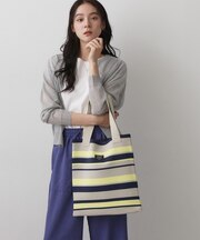 【マシンウォッシャブル・A4収納可】ランダムボーダーニットBAG