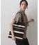 【マシンウォッシャブル・A4収納可】ランダムボーダーニットBAG
