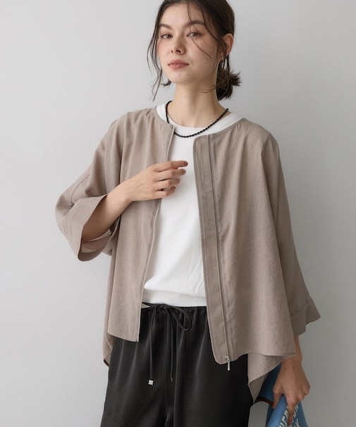 ドルマンスリーブ シアーシャツブルゾン
