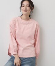 【洗える/XS-L】バックヘンリーミニ裏毛 長袖