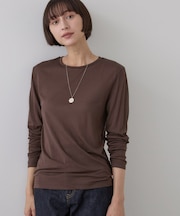 クルーネックシアーロングTシャツ