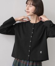 リングスナップミニ裏毛カーディガン