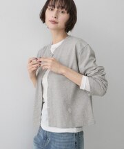 リングスナップミニ裏毛カーディガン