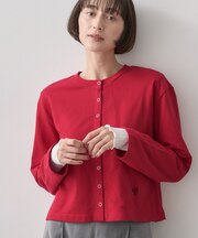 リングスナップミニ裏毛カーディガン