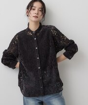 ブラッシュレースシャツ