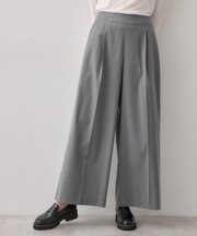 【後ろウエストゴム】センタープレスワイドパンツ