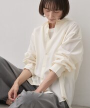 【秋の新作】タイプライターギャザースリーブシャツ