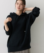 【洗濯機OK】コットンジャカード フーデッドニットパーカ