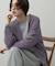 【洗える】モヘアブレンドニット ボタンレスカーディガン