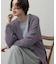 【洗える】モヘアブレンドニット ボタンレスカーディガン