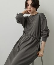 【洗える/楽にきれい見え】ライトダンボールドロストワンピース