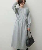 【洗える/楽にきれい見え】ライトダンボールドロストワンピース