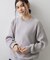 【洗える】ラインリブ ミニモールニット プルオーバー