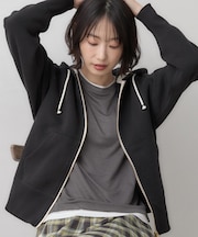【日本製/ベストセラー】吊り編み裏毛 ジップパーカ