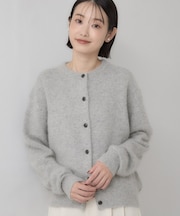 【洗える/ふんわりやわらかい/8色展開】フォックスウールブレンド ニットカーディガン