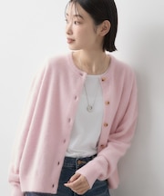 【洗える/ふんわりやわらかい/8色展開】フォックスウールブレンド ニットカーディガン