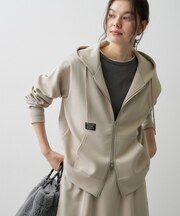 コットン混ダンボール ジップパーカ