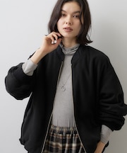 【洗える/2WAY】リバーシブル タフタ×フリースブルゾン