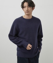 フォックス混 クルーネックニット
