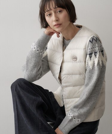 【別注アイテム】TAION×Dessin別注Vネックダウンベスト