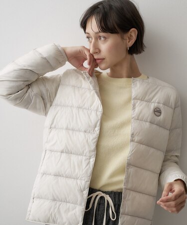 【別注アイテム】TAION×Dessin別注 ノーカラーダウンブルゾン